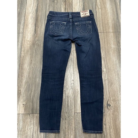 True Religion Womans Ankle Slit Halle Mid Rise Super Skinny Jeans size 27 - Picture 9 of 10